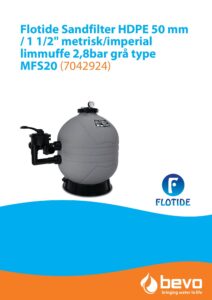 Sandfilter HDPE 50 mm / 1 1/2" 2,8bar Grå Type MFS20 - Billede 3